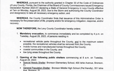 Hurricane Idalia Evacuation Order Issued